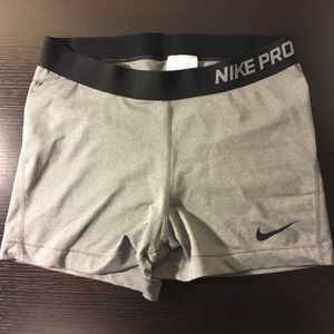 NIKE pro spandex compression shorts - grey, Size L